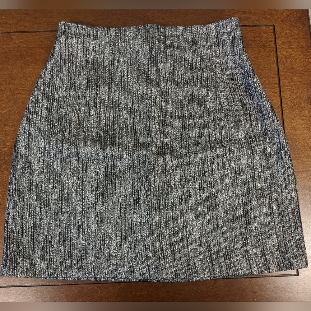 H&M Silver A-line Skirt, Size 6